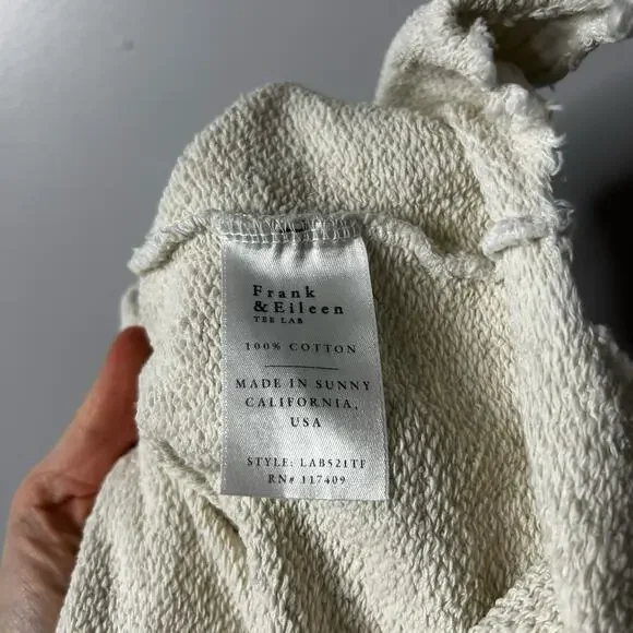 Frank &‎ Eileen Tee Lab Kane Hoodie Women’s XS Stripes White Casual Lightweight - Picture 5 of 9